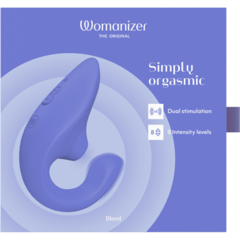 Womanizer-Blend Dual Stim Air Pulse Vibe-Vibrant Blue
