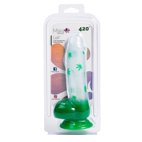 Maia-Leif 7.5in Cannabis Print Dildo