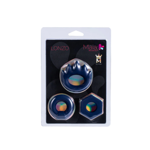 Maia-Lonzo 3pc Silicone Cockring Set