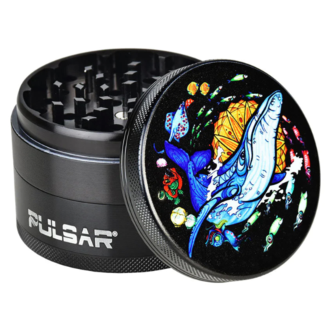 4pc 2.5in Pulsar Artist Series Grinder Assorted Design