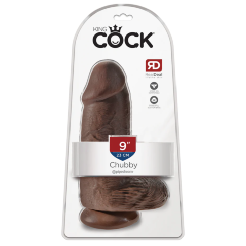 King Cock Chubby 9in-Brown