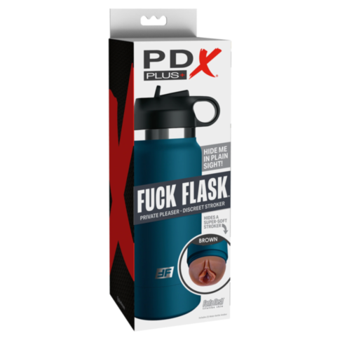 PDX Plus-Fuck Flask Blue-Private Pleaser-Brown