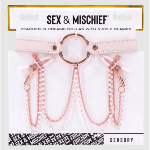 Peaches ‘n CreaMe Collar with Nipple Clamps