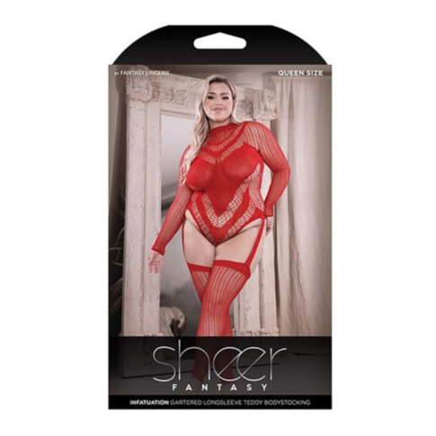 Infatuation Open Back Teddy Bodystocking Queen