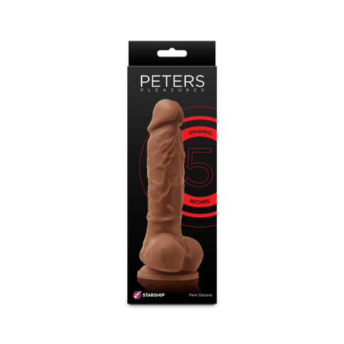 Starship Peters Pleasures-Vibrating-5in Dildo-Brown