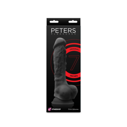 Starship Peters Pleasures-7in Dildo-Black