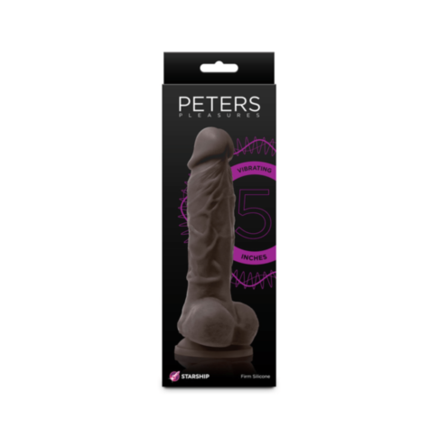 Starship Peters Pleasures-5in Dildo-Dark Brown