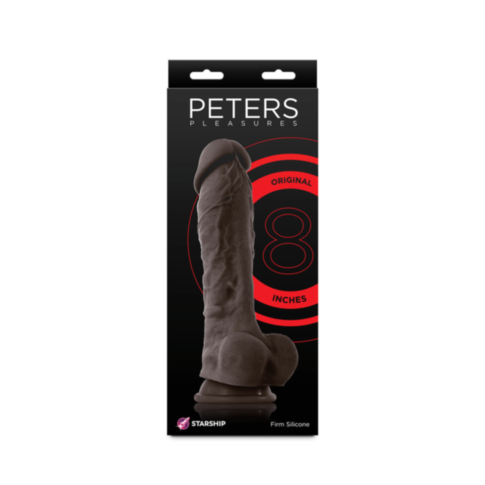 Starship Peters Pleasures-8in Dildo-Dark Brown