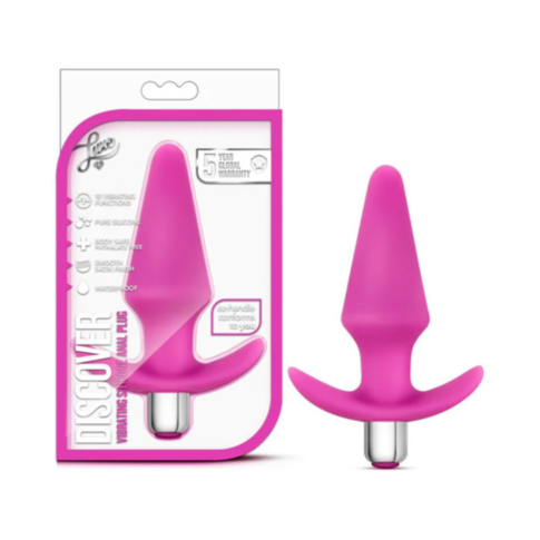 Luxe Discover Vibrating  5in Plug-Pink