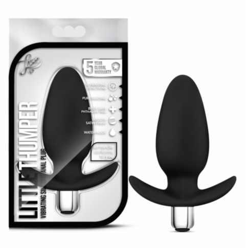 Luxe Little Thumper 4.5in Vibrating Plug-Black