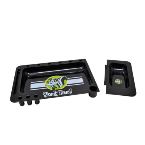 Skunk Brand Black Rolling Tray with Cover