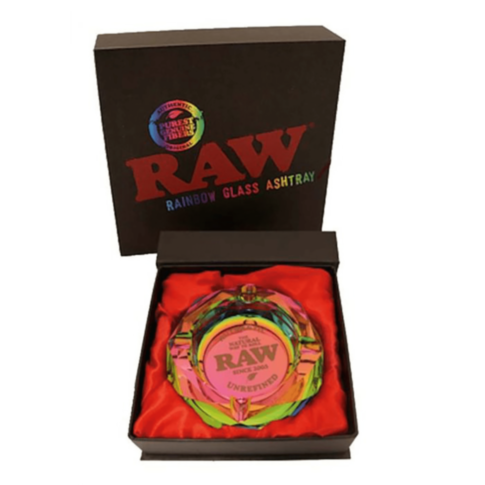 RAW Rainbow Glass Heavy Ashtray