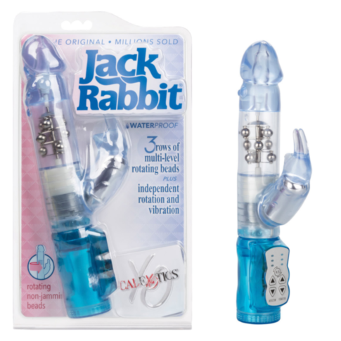 Cal Exotics-Jack Rabbit 3 Rows-Blue