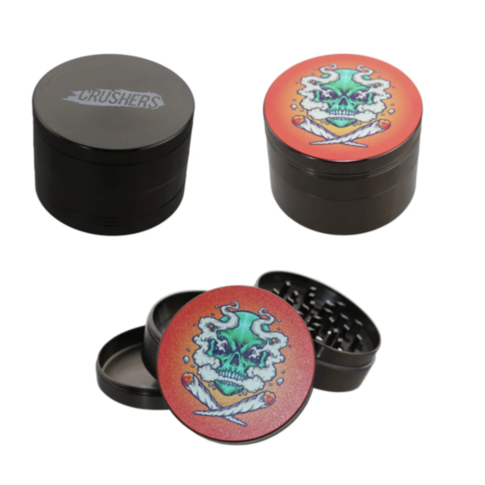 63mm 4pc Crushers Mixed Skull Design Grinder