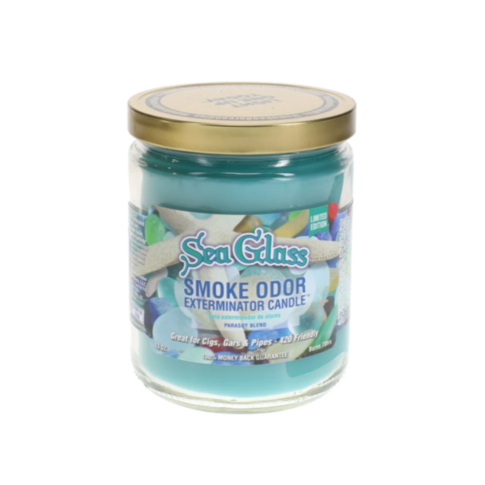 Smoke Odor Candle Sea Glass Jars