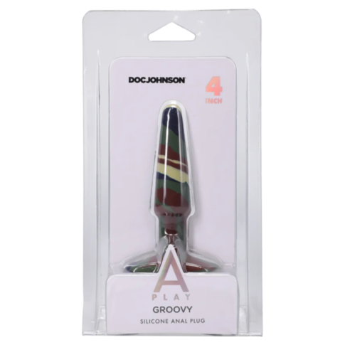 Doc-A Play Groovy Sil Anal Plug 4in-Camouflage