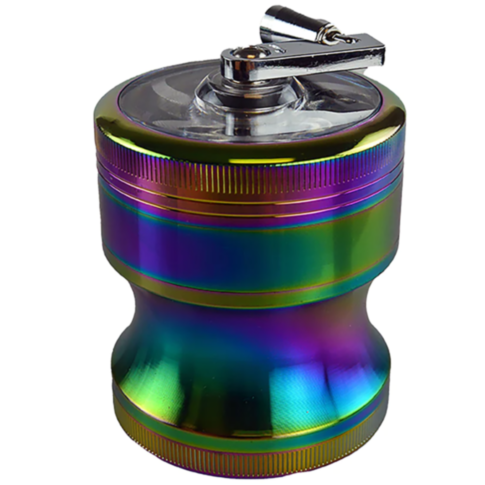 2.5in 4pc Smokezilla Rainbow Metal Crank Grinder