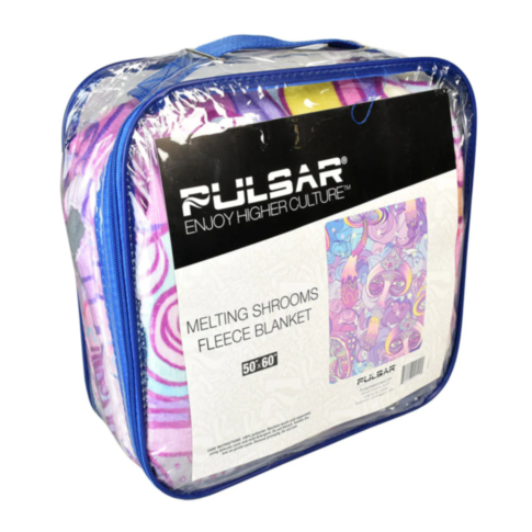 50in X 60in Pulsar Fleece Throw Blanket Melting Shrooms