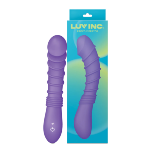 Luv Inc-RV21 Ribbed Curved Vibrator-Purple