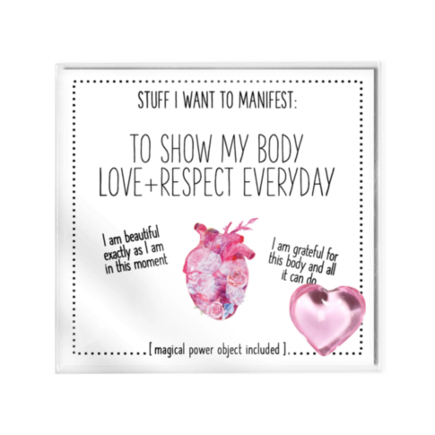 To Show My Body Love+Respect Everyday Card w Charm