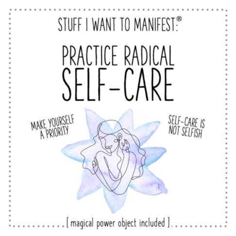 To Practice Radical Self Care Card w Charm