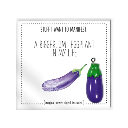 A Good, Um, Eggplant in My Life, Card w Charm