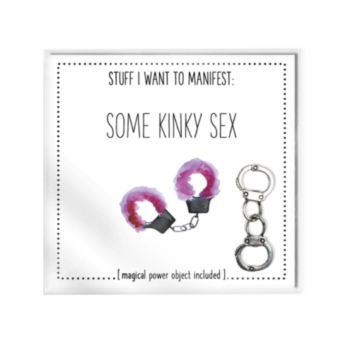 Some Kinky Sex, Stuff I Want to Manifest Card w Charm