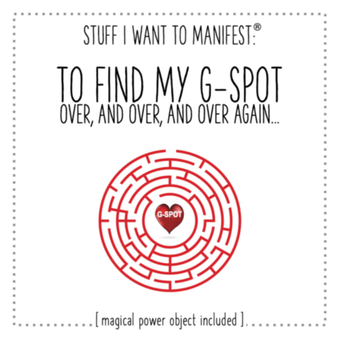 To Find My G-Spot, Stuff I Want to Manifest Card w Charm