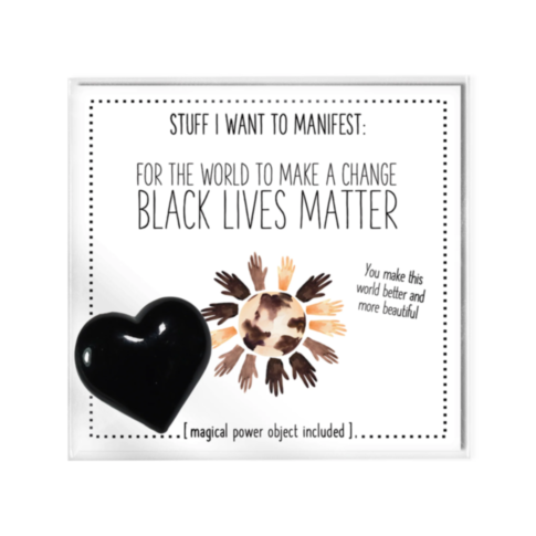 For The World To Make Change Black Lives Matter Card w Charm