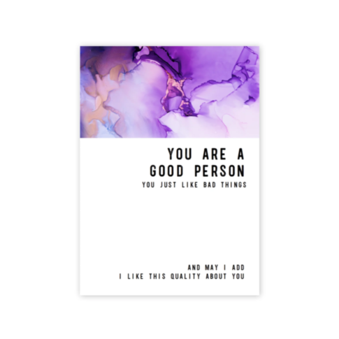 Good Person Bad Things Greeting Card