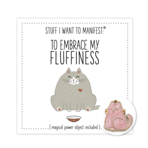 To Embrace My Fluffiness Card w Charm