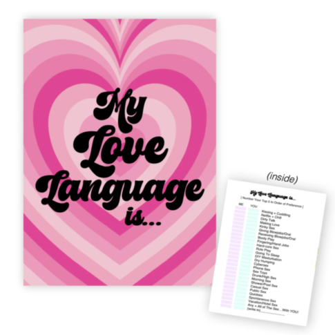 My Love Language is…. Card