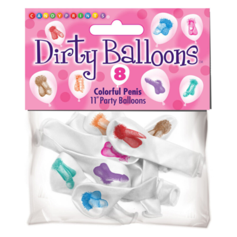 Dirty Penis Latex Ballons 7pk