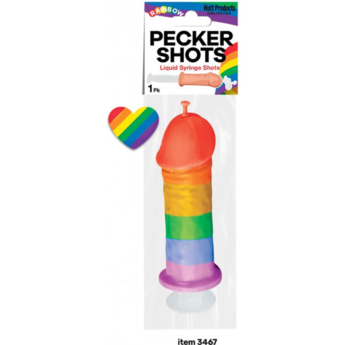 Pecker Shots Syringe-Rainbow