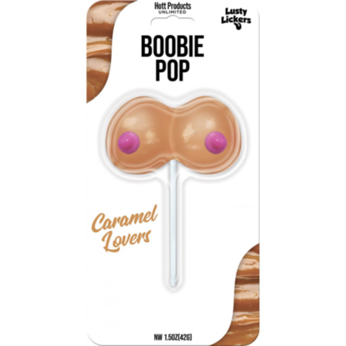 Lusty Licker Boobie Pop-Caramel