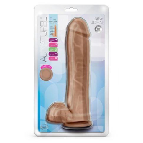 Au Naturel Big John 11in Dildo  Mocha