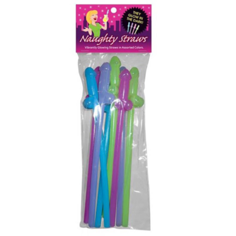 Glow-In-The-Dark Naughty Straws