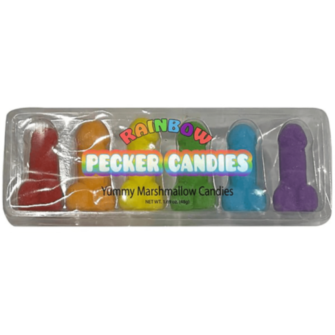 Rainbow Pecker Candies Yumm Marshmallow 6pc