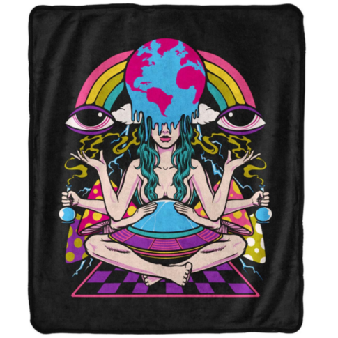 50in X 60in Pulsar Fleece Throw Blanket Meditation