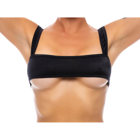 Sleek Underboob Top, Black