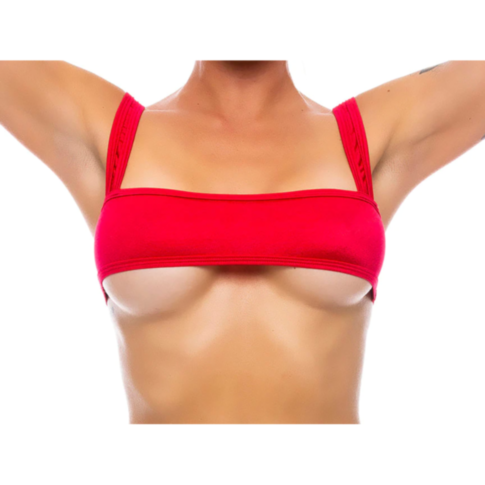 Sleek Underboob Top,  Red