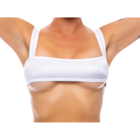 Sleek Underboob Top, White