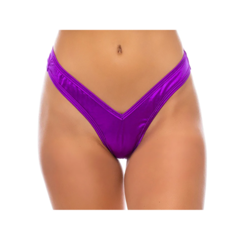 Scrunch Butt High Waisted Thong, Purple