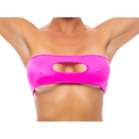 Peekaboo Bandeau Top, Fuschia