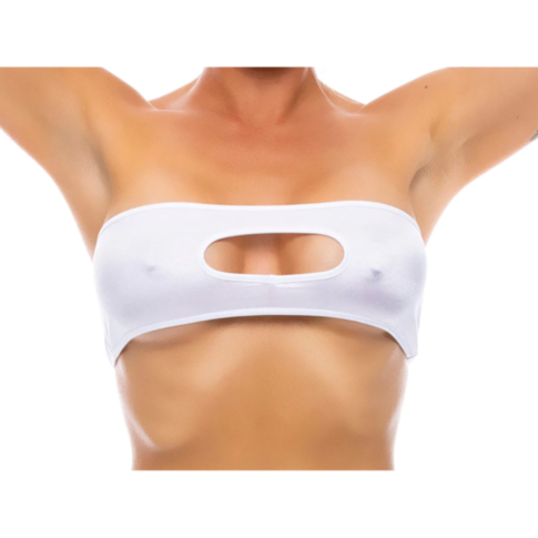 Peekaboo Bandeau Top, White