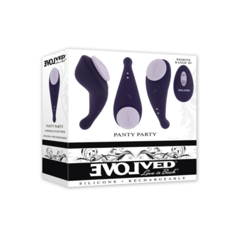 Evolved-Sil Rechargeable Panty Party-Purple