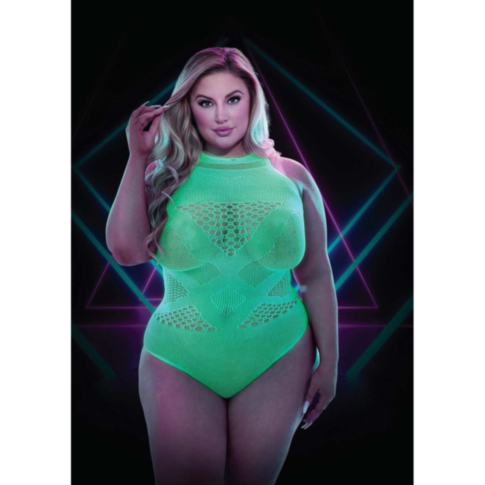 Glow In The Dark Mini Dress Geo Pattern QS