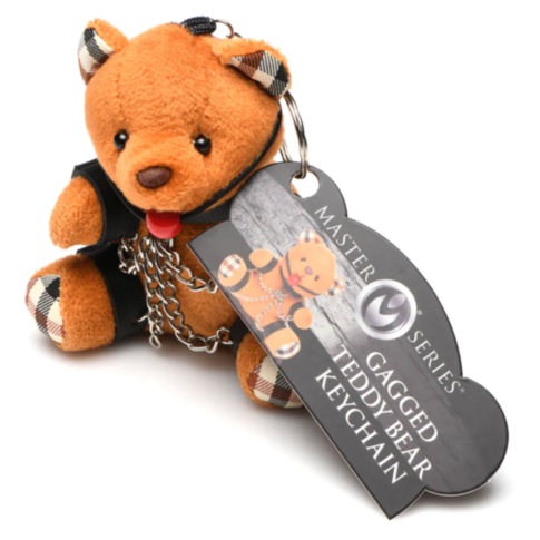 XR-Gagged Teddy Bear Keychain