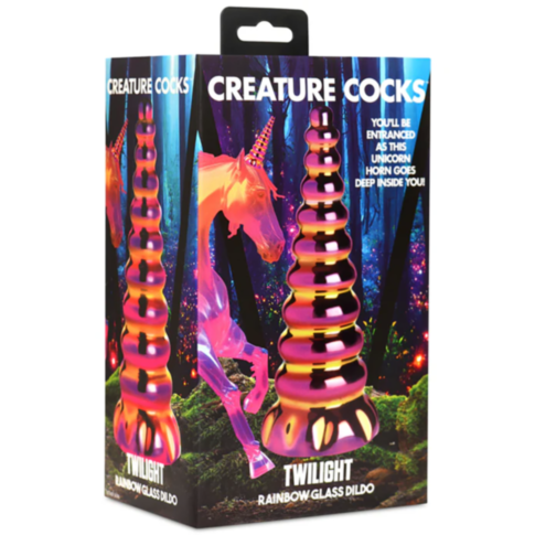 XR-Creature Cocks-Twilight Rainbow Glass Dildo