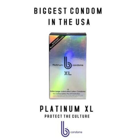 B Condoms Platinum XL 12pk